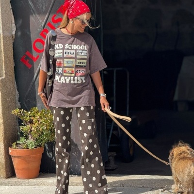 Jeans Bolas Castanhas