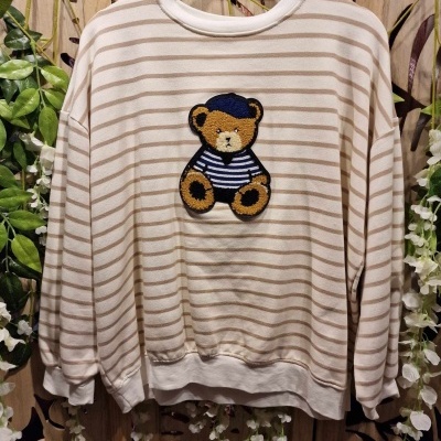 Sweat Bear & Bege Stripes