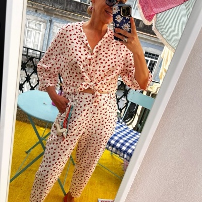 Camisa petit cérise