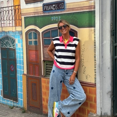 Polo Riscas Navy & White