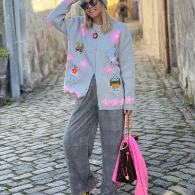 Calças Bombazine Cinza