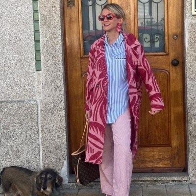 Jeans Riscas vermelhas