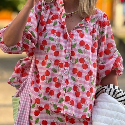 Túnica Cerise & Squares