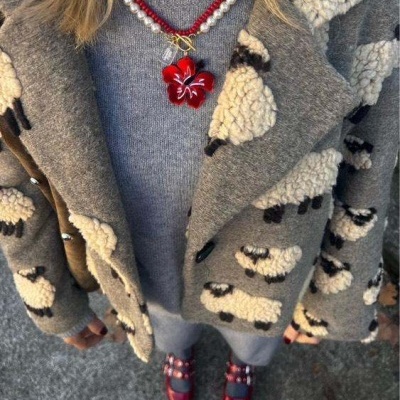 Casaco Ovelhas Taupe