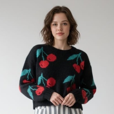 Camisola Cherry Preta