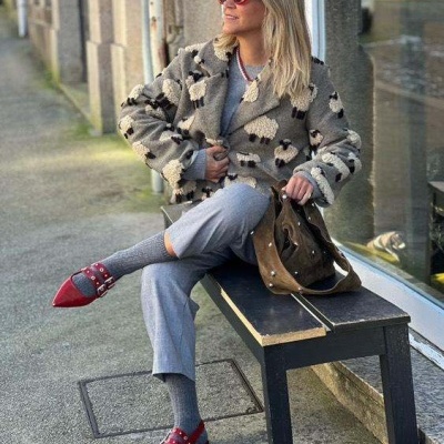 Casaco Ovelhas Taupe