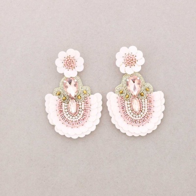 Brincos Lantejoulas Rosa