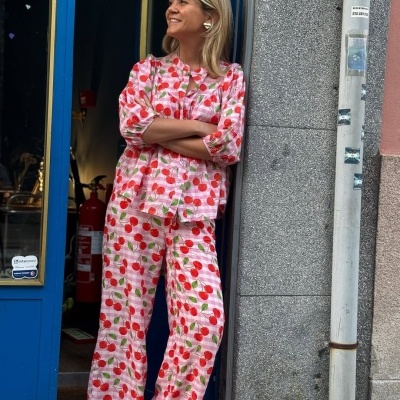 Túnica Cerise & Squares