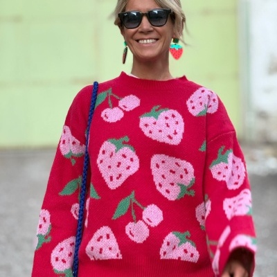Camisola Cherry & Strawberry Vermelha