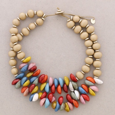 Colar búzios 2 voltas Multicor 1