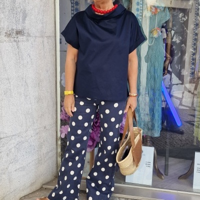 Jeans Bolas Azuis escuras