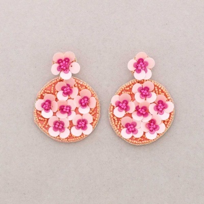 Brincos Flowers laranja