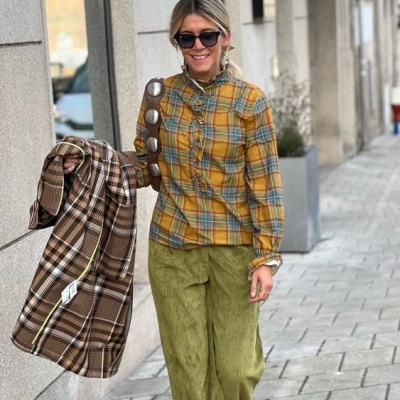 Camisa Xadrez Mostarda