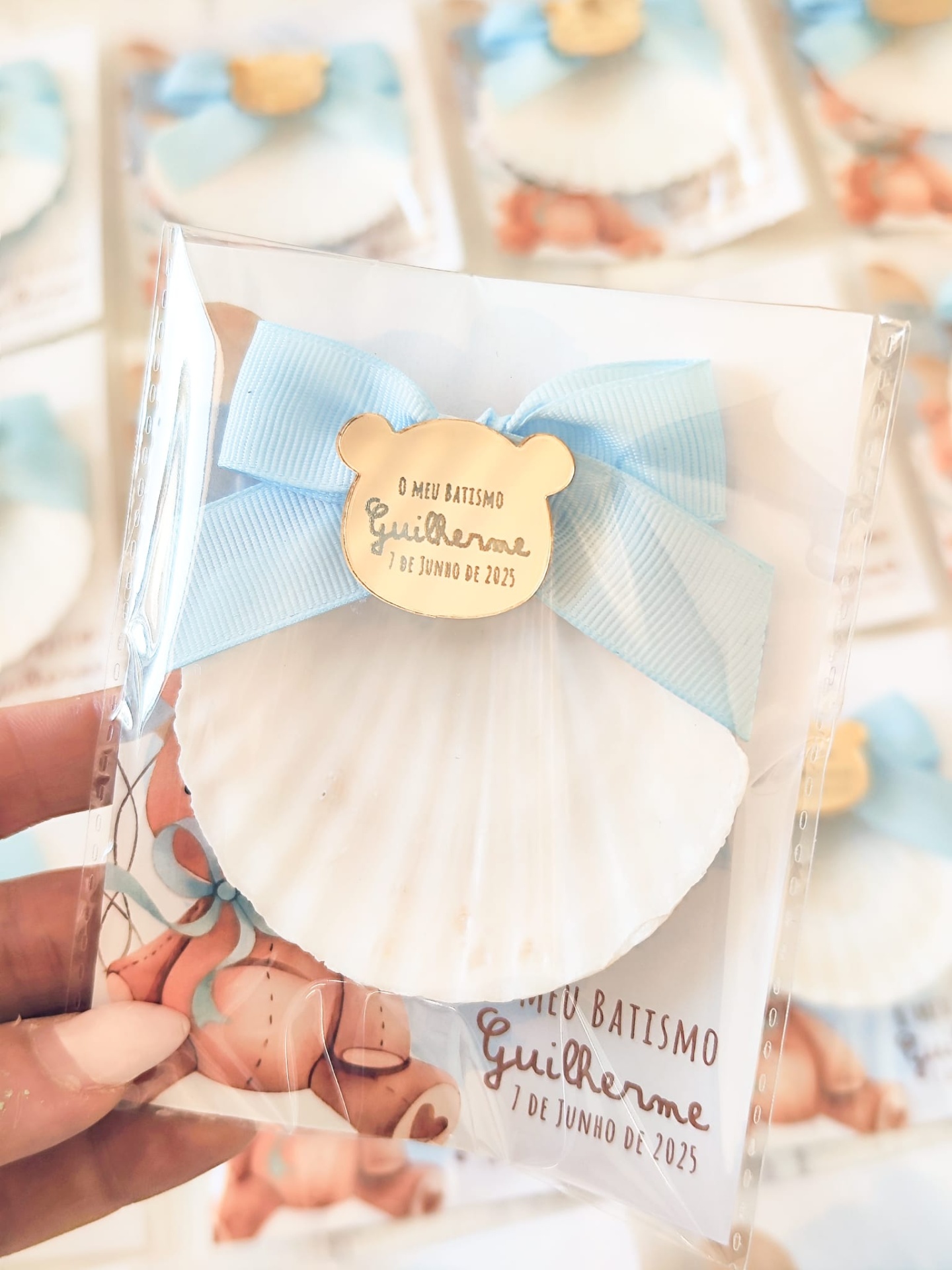 Mini concha natural com íman ✨