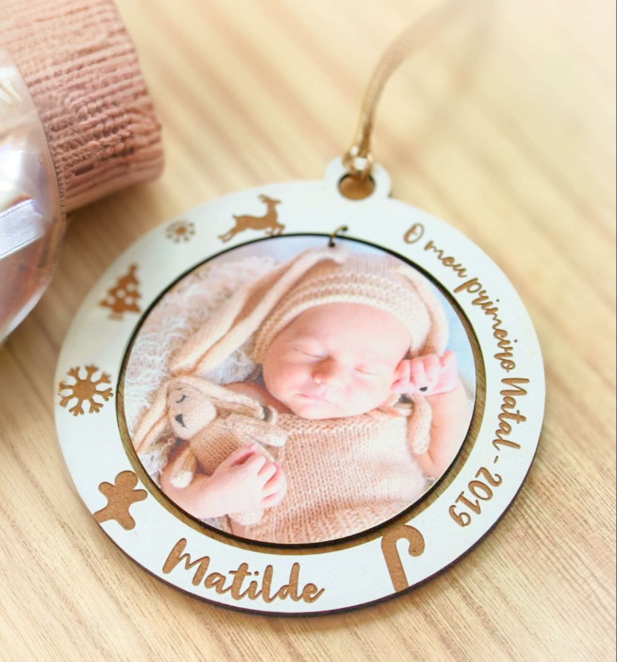 Pendente&#x20;de&#x20;natal&#x20;com&#x20;fotografia&#x20;&#x2728;