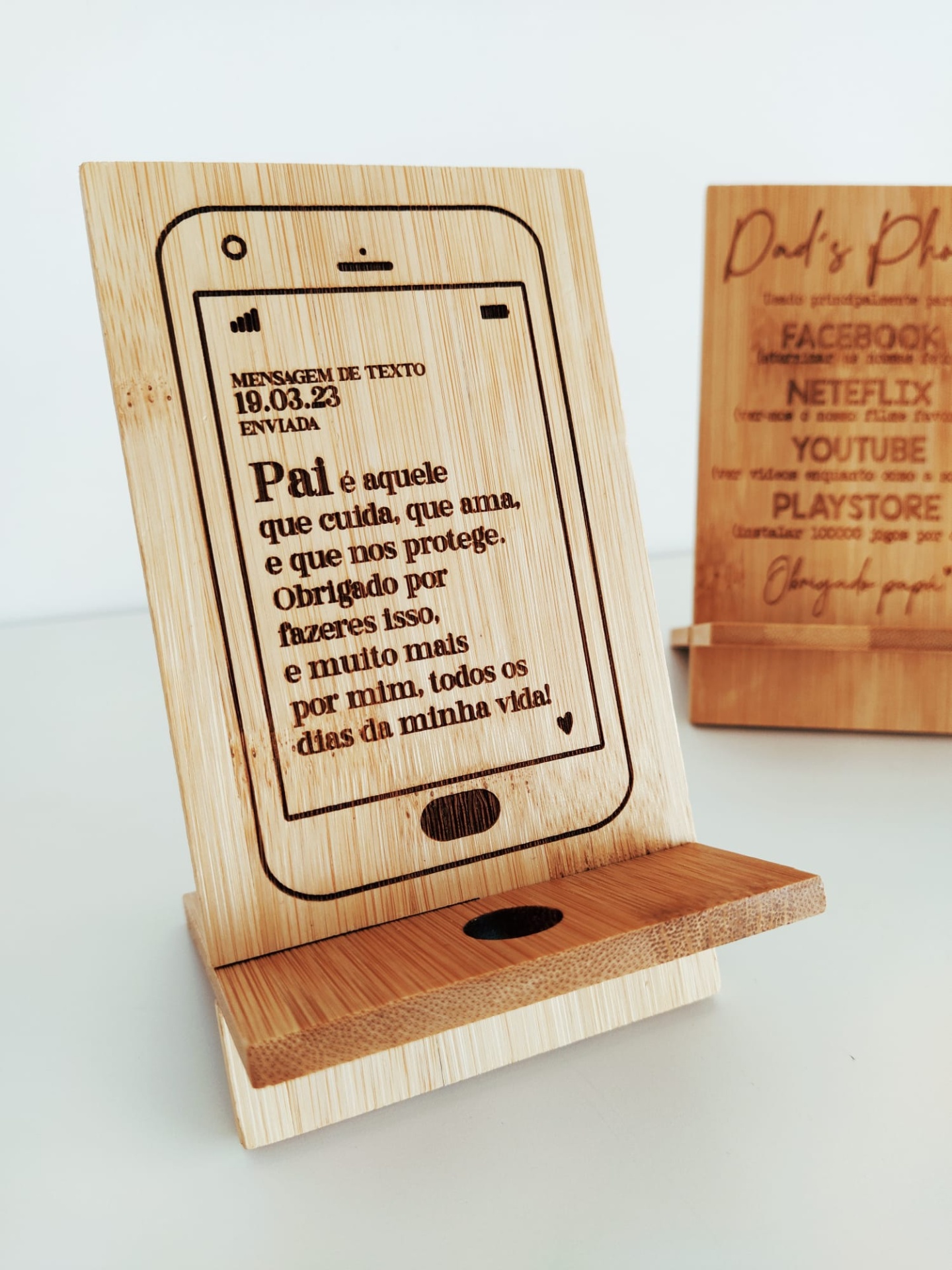 Suporte Telemóvel Bambu 📱