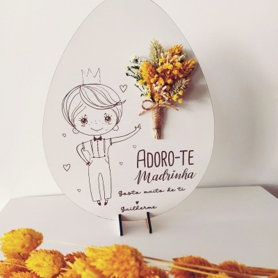 Placa&#x20;&quot;Ovinho&#x20;da&#x20;P&#x00E1;scoa&quot;&#x20;&#x1F423;&#x20;&#x20;Madrinha