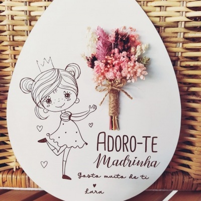 Placa&#x20;&quot;Ovinho&#x20;da&#x20;P&#x00E1;scoa&quot;&#x20;&#x1F423;&#x20;&#x20;Madrinha