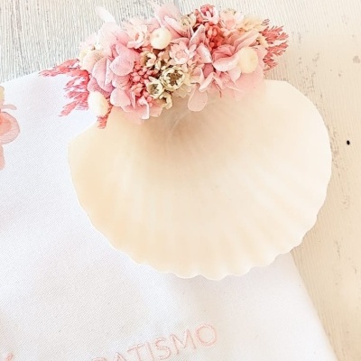 Concha&#x20;de&#x20;Batismo&#x20;vieira&#x20;com&#x20;flor&#x20;&#x2728;
