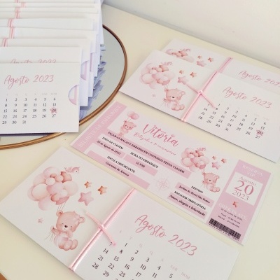 Convite&#x20;ursinha&#x20;carinhosa