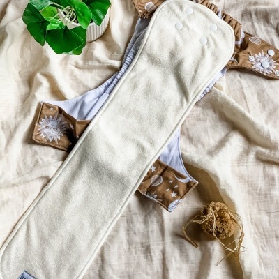 ABSORVENTE SNAKE 5 CAMADAS BAMBO TERRY - BARE LOVE