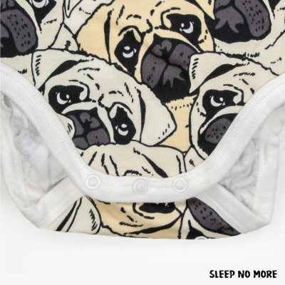 BODY DE MANGA COMPRIDA - PUG OFF - SLEEP NO MORE