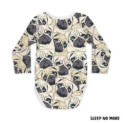 BODY DE MANGA COMPRIDA - PUG OFF - SLEEP NO MORE