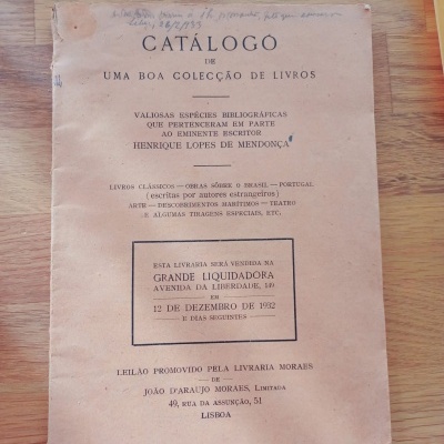 Catálogo de uma boa colecção de livros - raro (1932)