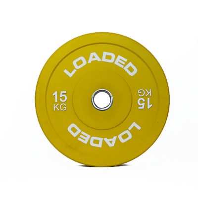 Disco de peso amarelo para halterofilismo 15 KG LOADED
