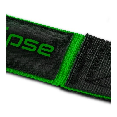 correia verde com etiqueta preta e texto verde 'spse'