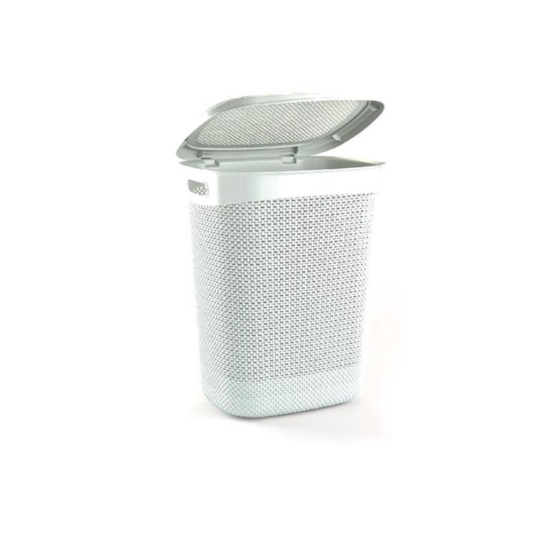 Cesto p/ Roupa com Tampa 52L  - Branco