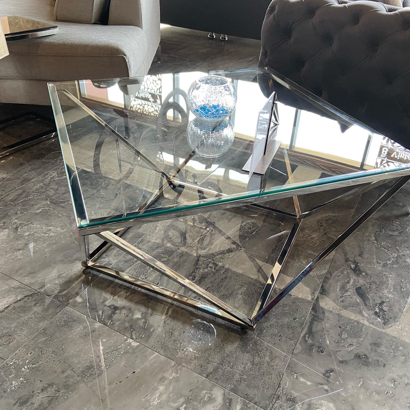 Mesa de Apoio - INOX Prateado - C80xL80xA45CM