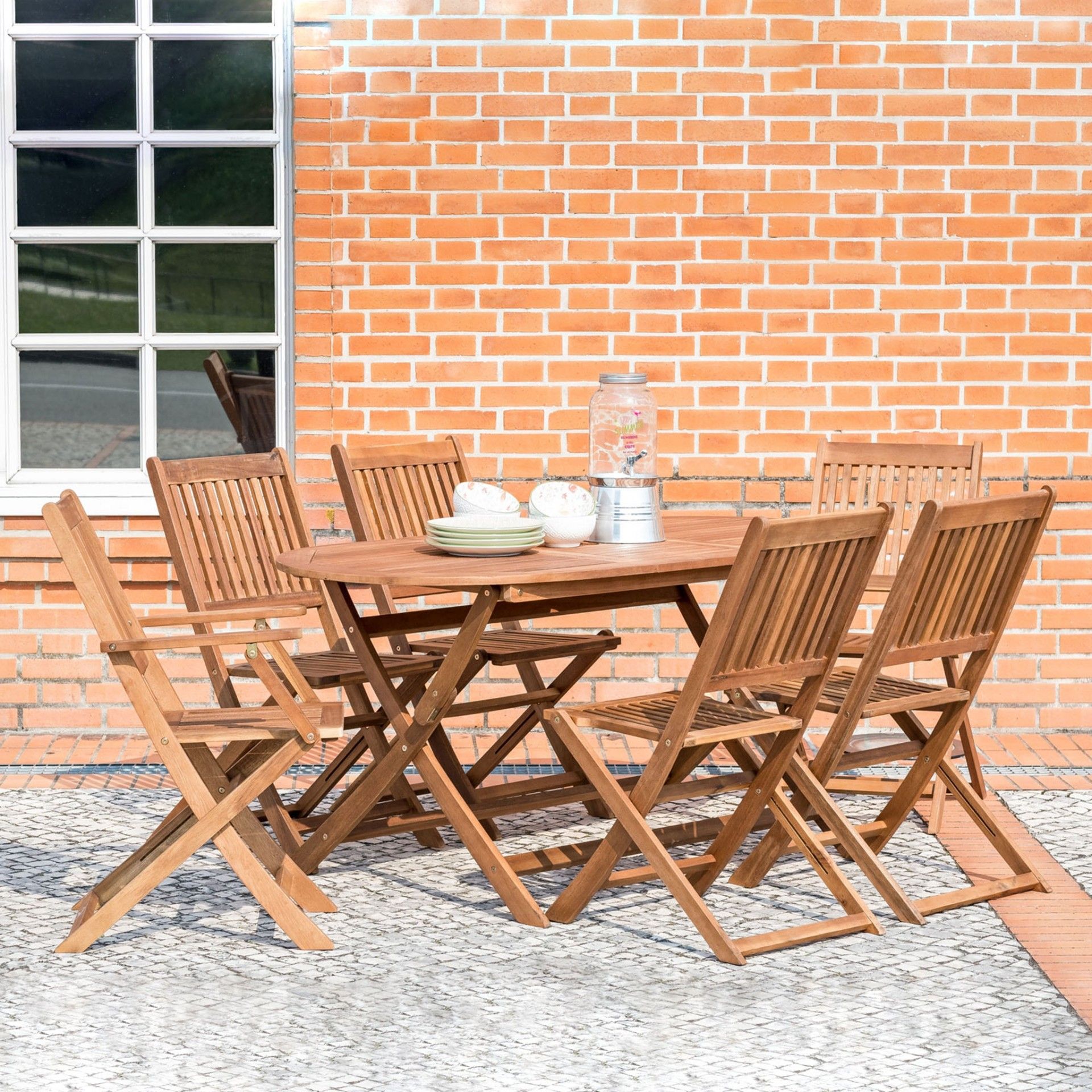 Set de Jardim - Mesa e Cadeiras - Madeira