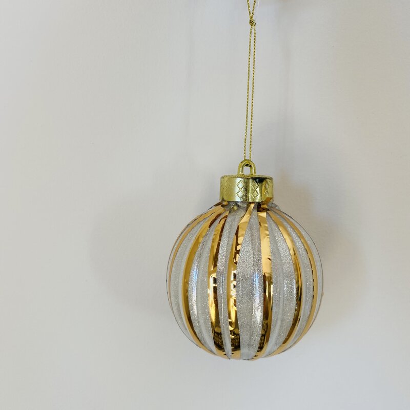 Decorações de Natal - Bolas para Árvore  - Creme e Dourado