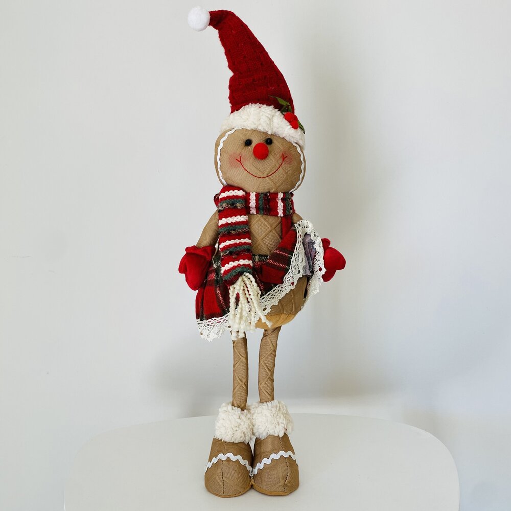 Boneco de Gengibre Decorativo de Natal - Tecido