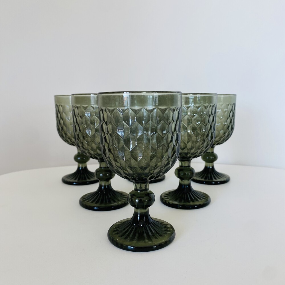Conjunto 6 Copos - Vidro - Verde 240ml