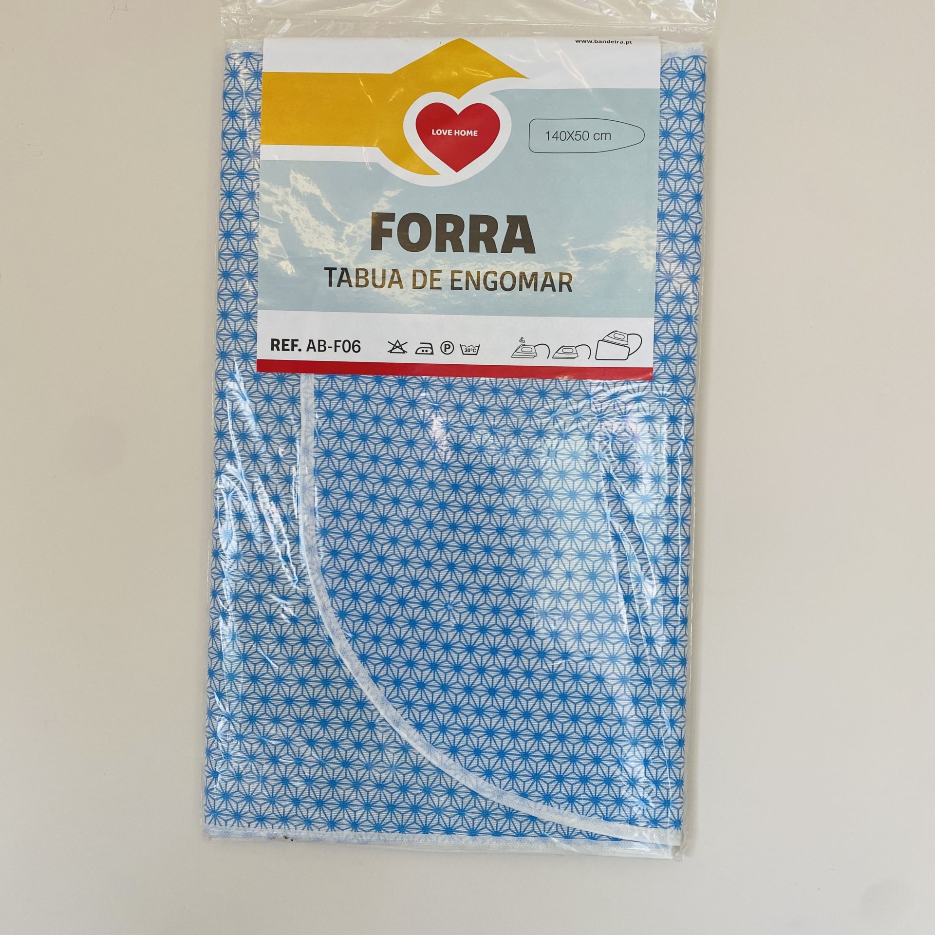 Forra para Tábua de Engomar com Padrão - Azul e Branco