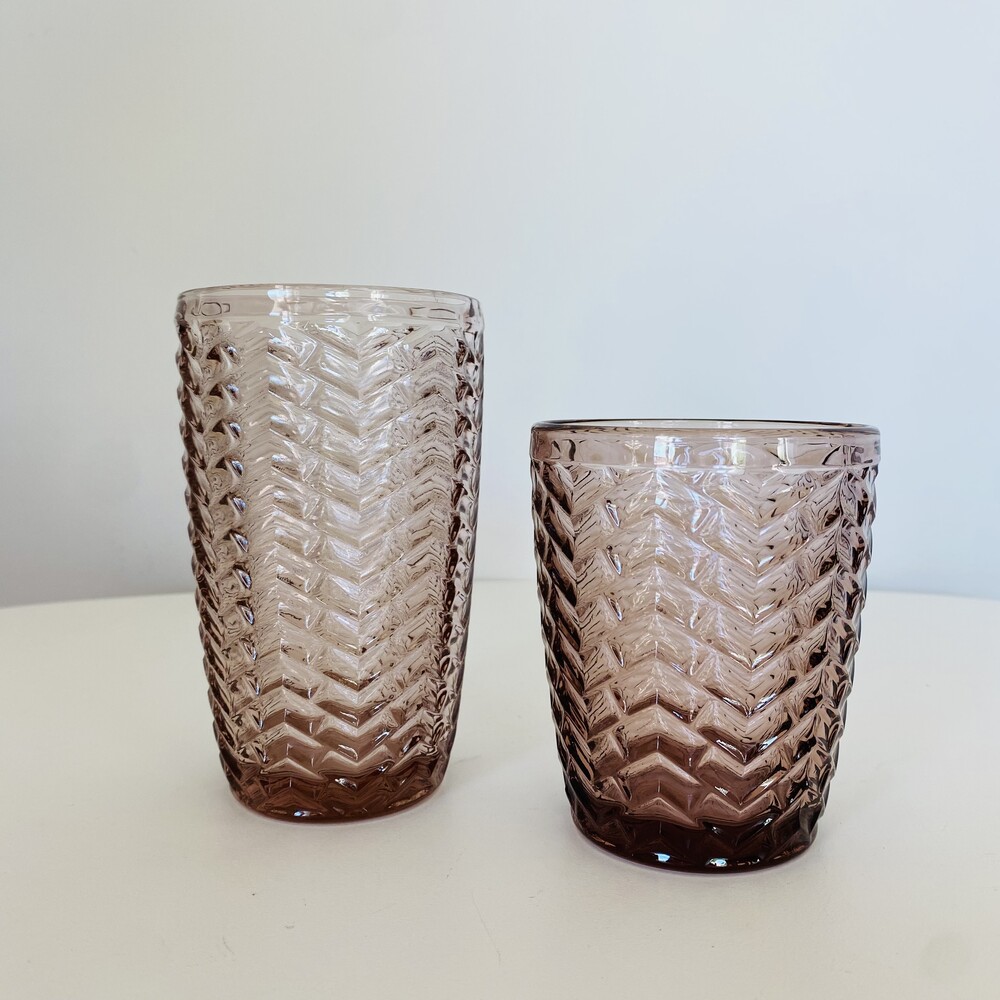 Conjunto Copos Waves - Violeta - Vidro