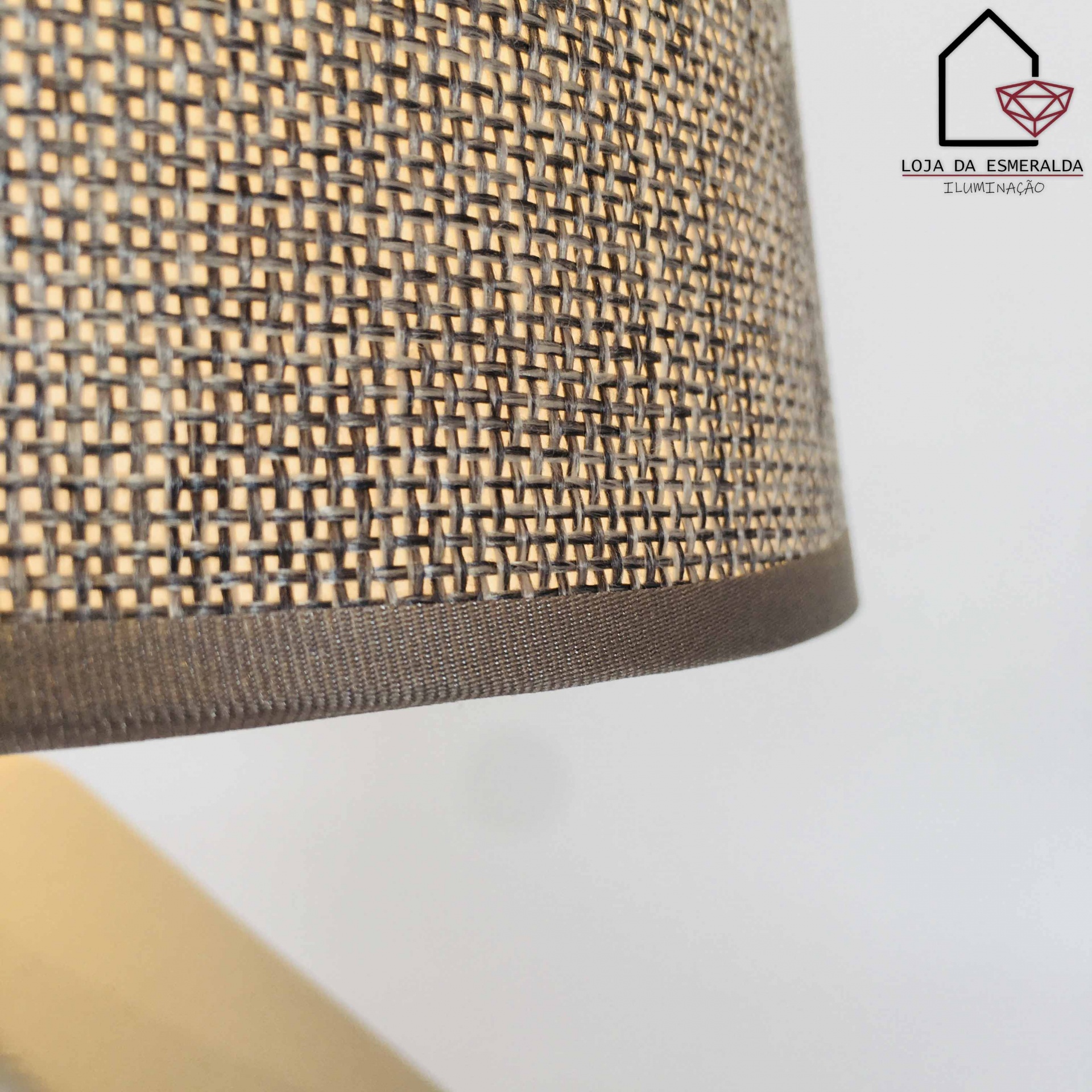 Candeeiro | Mesa de Cabeceira | Cerâmica | Cinza