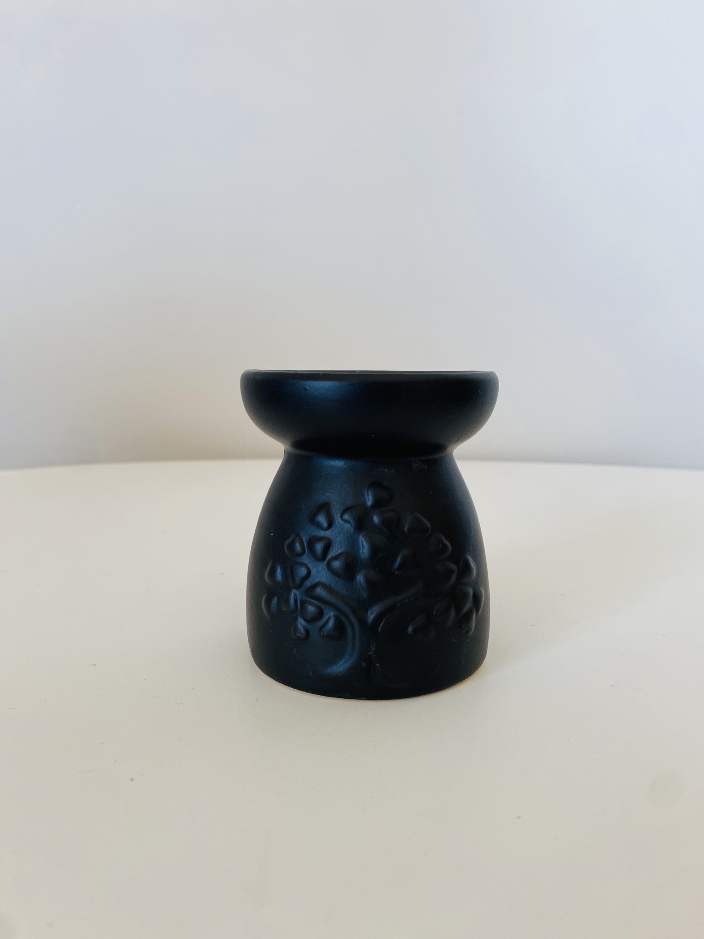 Queimador de Óleos de Essência - Cerâmica - Preto - Árvore - C7xL7xA8CM