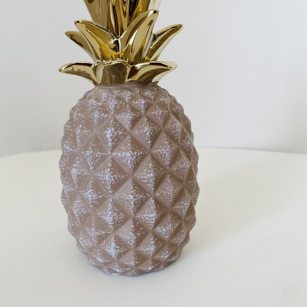 Ananases - Castanho e Dourado - Cerâmica