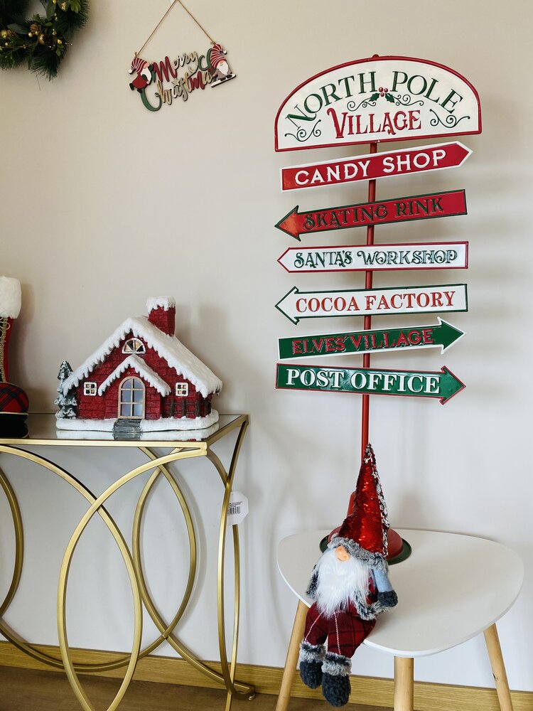 Placa em Metal Polo Norte - C46XL22xA115CM