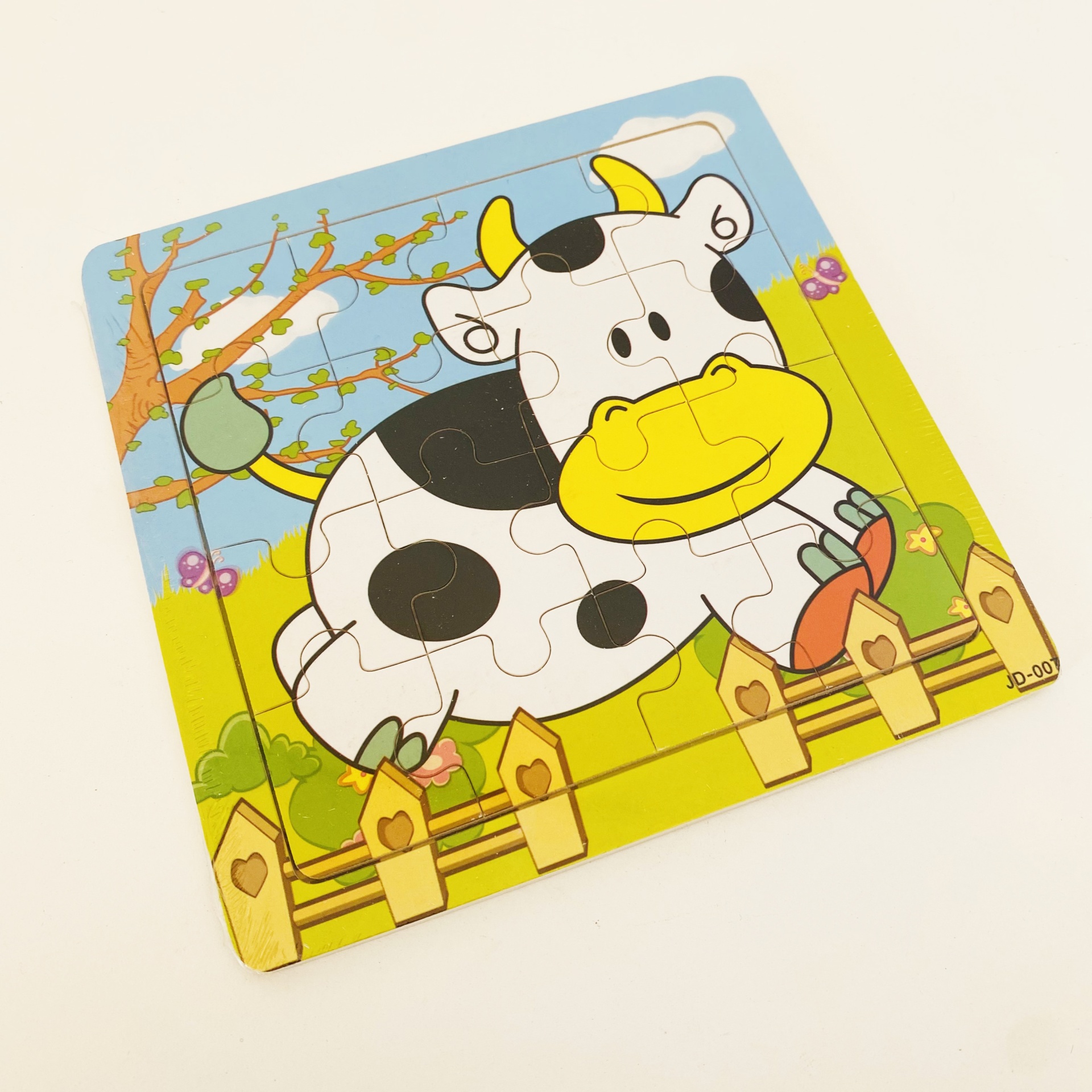 Puzzle Pequeno Animais - Madeira - 15x15CM - Mais de 3 Anos