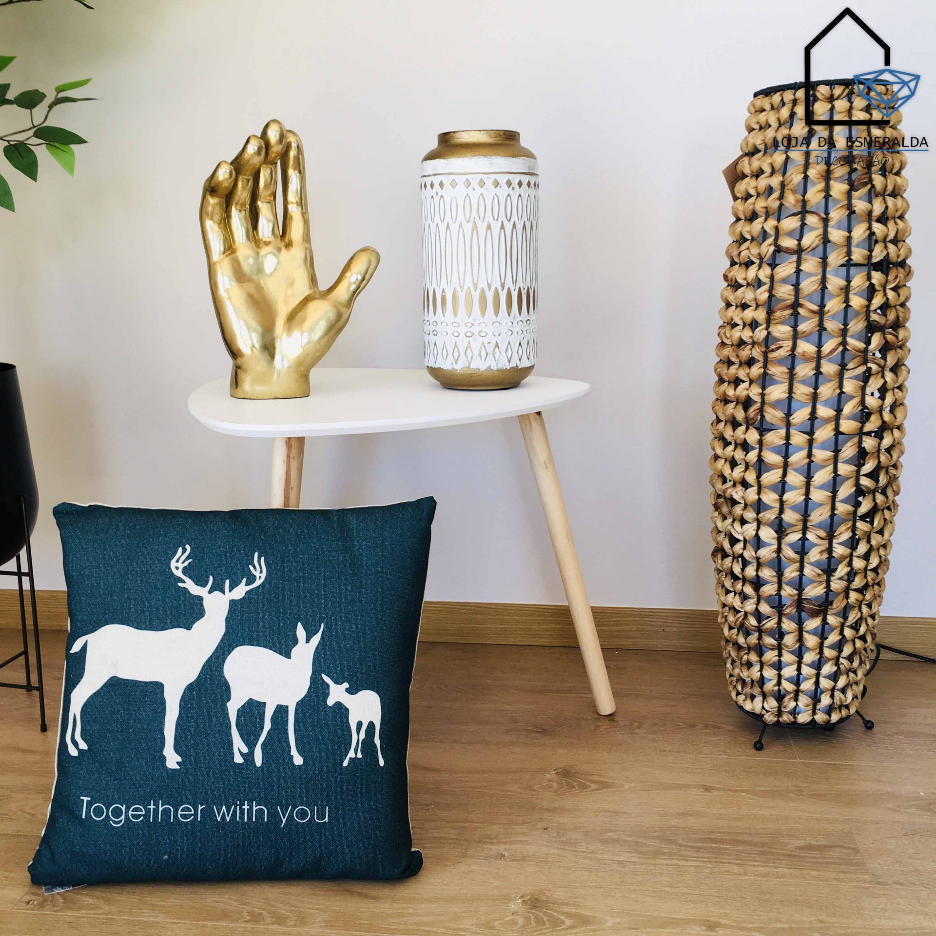 Candeeiro de Pé | Fibras | 25X25X87 CM