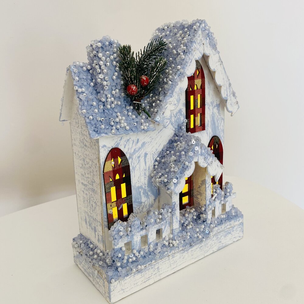 Casa de Natal c/ iluminação - C20xL9xA27CM