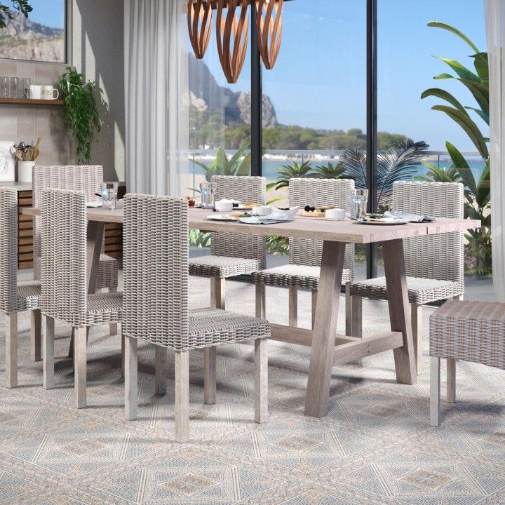 Mesa - Interior ou Exterior - Madeira - C240xL100xA76CM