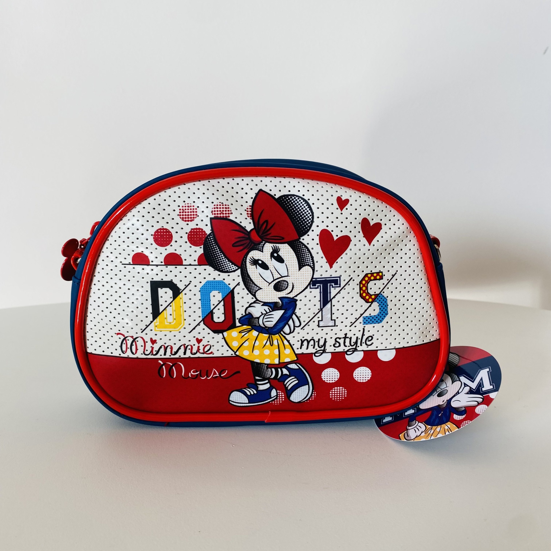 Malinha Simples Tiracolo Minnie Dots - C17xL12.5xA5CM