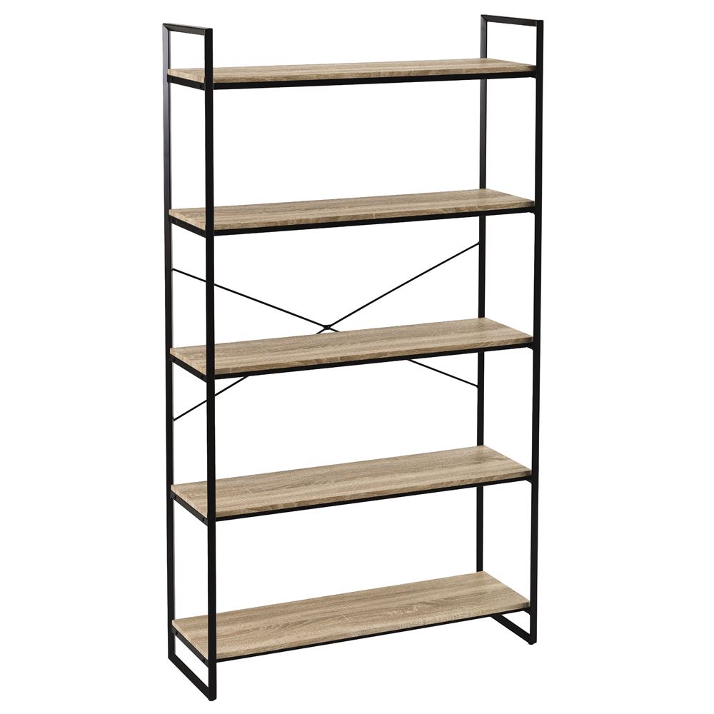 Estante - 4 Prateleiras - C60xL30xA116CM - Madeira e Metal