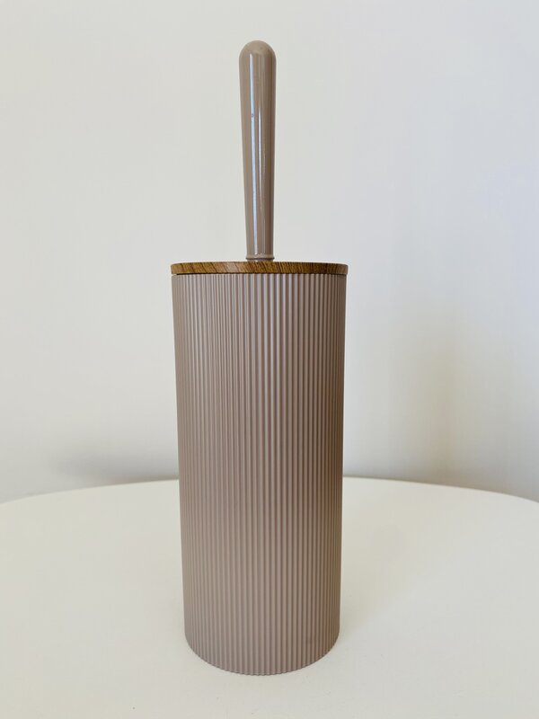 Conjunto WC - Linhas - Beje e Castanho (Imitar Madeira)