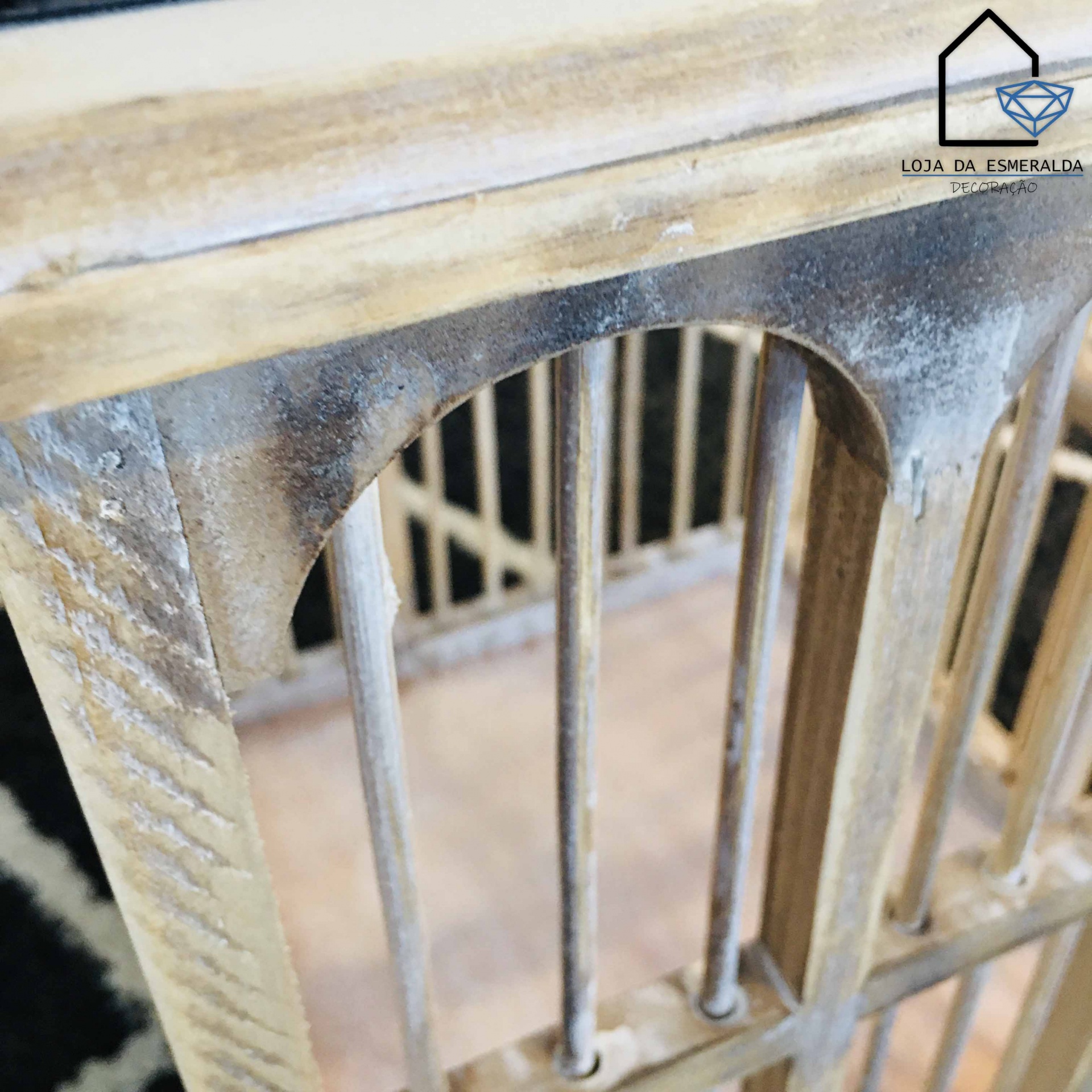 Gaiola Decorativa em Madeira | 30x30x59 CM